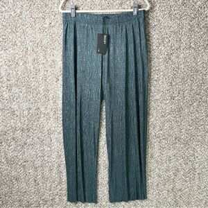 Bailey 44 Pants Women’s Large Teal Crinkle Textured High Waisted Flowy NWT